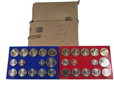 2007 P & D United States Mint Uncirculated Annual 28-Coin Set - Image 1 of 2