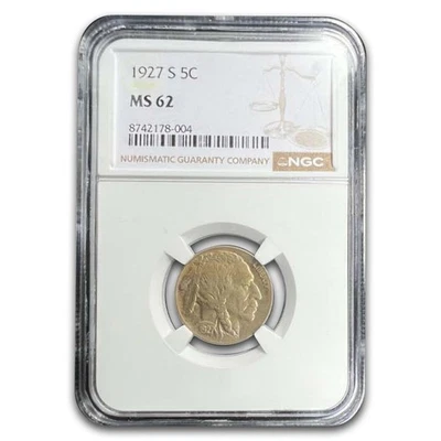 1927-S Buffalo Nickel MS-62 NGC - Image 1 of 3
