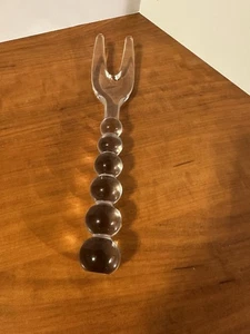 Tenedor de ensalada de vidrio para servir de colección, mango de cuentas Imperial Candlewick 6 bolas 9 2 - Imagen 1 de 10