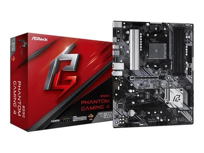 ASRock B550 Phantom Gaming 4 AMD Socket AM4 AMD Ryzen 3000 90-MXBCY0-A0UAYZ - Immagine 1 di 4