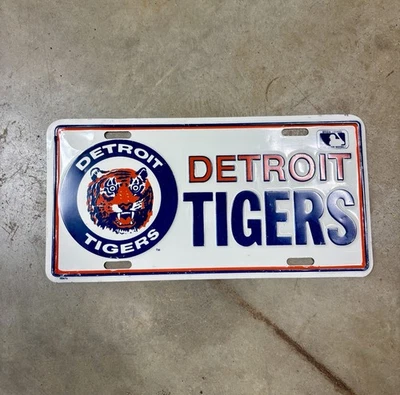 Detroit Tigers MLB Baseball Metal Vanity Car License Plate Vintage 1964 - 1993 - Image 1 of 4