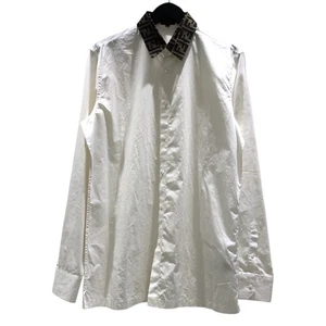 FENDI FF Pattern Long Sleeve Shirt Men's Cotton - Picture 1 of 10