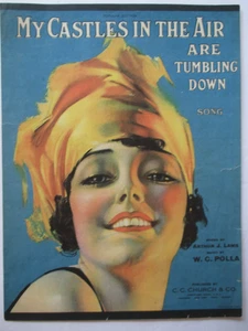 1919 MEINE LUFTSCHLÖSSER Noten Abb. von Rolf Armstrong hübsche Frau - Bild 1 von 2