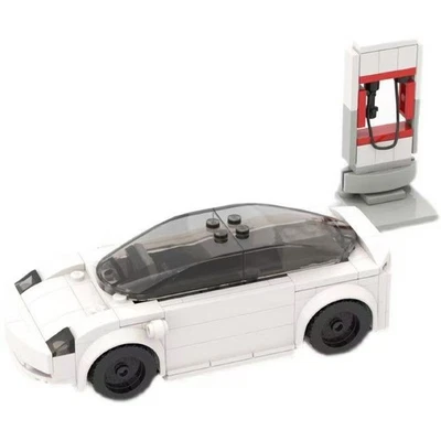 Creative Tesla Charger Building Block Small Bricks Model Toy Decoration Gift Man Foto 1 de 4