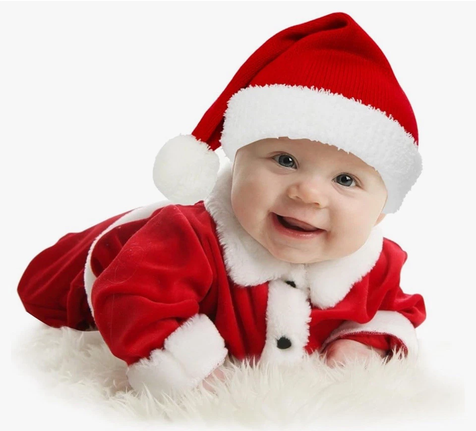 Baby Christmas Hat Toddler Santa Hat Xmas Holiday Hat for Infant Newborn Ext
