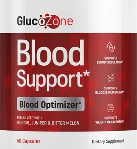 GlucoZone Blut Gesundheit Unterstützung Nahrungsergänzungsmittel 60 Kapseln Original Gluco Zone - Bild 1 von 1