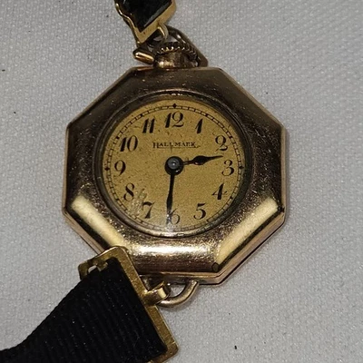 Antique HALLMARK Gold Filled Pocket Watch Wrist Watch WORKS!!! - Image 1 of 4
