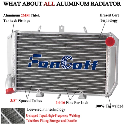 Replacement Aluminum Radiator For 2010-2016 2011 Kawasaki Z1000 Z 1000 Foto 1 de 4