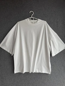 THE ROW "Blaine" White Cotton Short Sleeve T-Shirt Mint Large - Picture 1 of 6