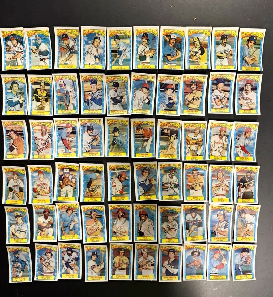 Kellogg’s 3-D Super Stars 1979 Complete Set 1-60.  EX-NM.  *Porter Card Cracked - Image 1 of 4