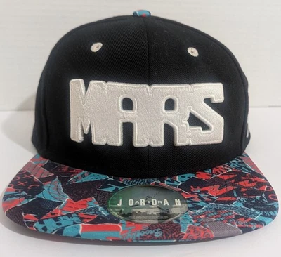 Nike Air Jordan Mars Jumpman Adult Adjustable Hat Black Multi-color Bill - Image 1 of 4