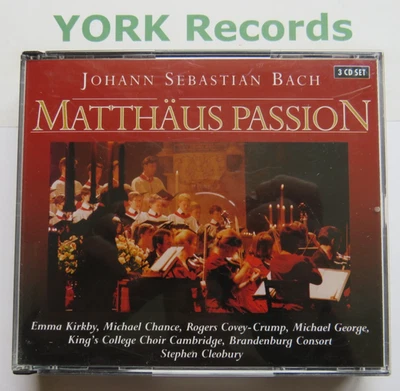 J.S. BACH - Matthaus Passion / St Matthew Passion CLEOBURY - Ex 3 CD Brilliant - Image 1 of 3