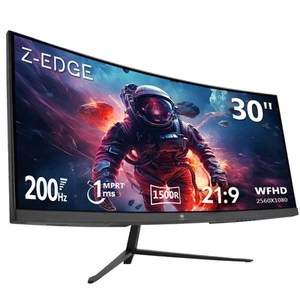 Z-Edge 30 inch 144Hz/200Hz Curved Gaming Monitor, 1080P Computer Monitor, UG3... - Picture 1 of 6