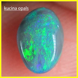 0.55 ct Australian Natural SEMI BLACK OPAL KucinaOpals +VIDEO - Picture 1 of 9