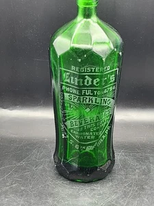 EXTREMELY RARE Antique Emerald Green Seltzer Bottle. Philadelphia, PA - Picture 1 of 9