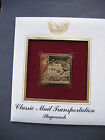 Stagecoach Mail Transportation Gold Golden Cover 1989 replica STAMP