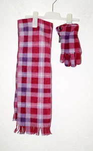 pink kariertes Set Schal+Handschuhe Gr.6 - Bild 1 von 1