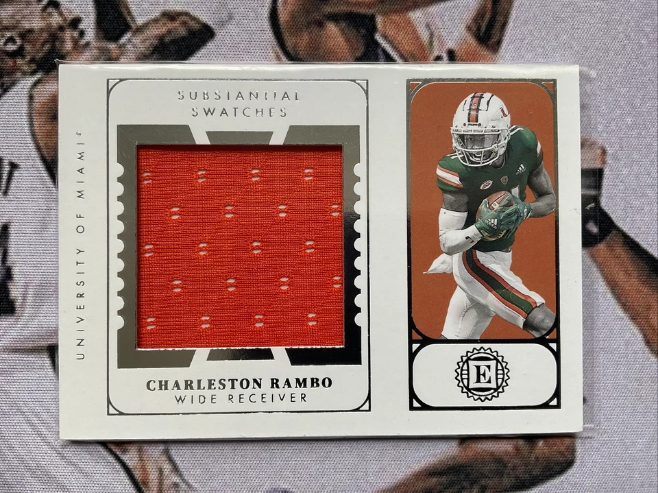 2022 Chronicles Draft Encased Substantial Swatches Charleston Rambo Rookie Patch - Image 1 of 1