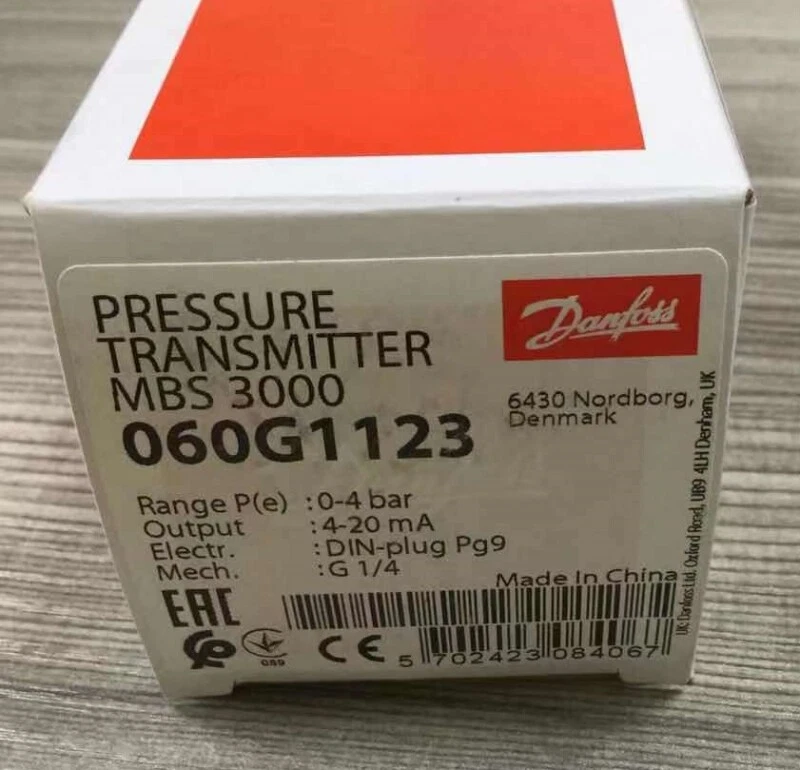 New DANFOSS 060G1123 pressure transmitter MBS3000 - Image 1 of 1