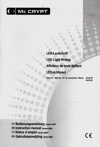 Bedienungsanleitung [pdf-Datei] # McCrypt # LED-Laufschrift # deutsch # 08/2007 - Bild 1 von 2