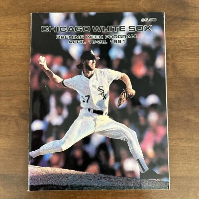 Vintage Chicago White Sox Opening Week Program April 18 - 28, 1991  - Image 1 of 4