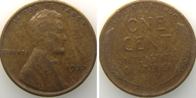 1937 Lincoln Wheat Cent - Improper Alloy Mix Wood Grain Woody - Rare Error Coin - Image 1 of 4