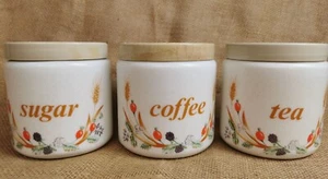 Tarros de almacenamiento retro de vidrio con leche té café azúcar CLP hechos en Italia - Imagen 1 de 13