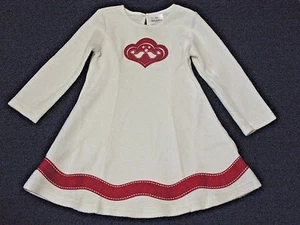 Neu mit Etikett Hanna Andersson weich weiß Urlaub Turteltaube Sherpa Kleid Mädchen 2-3 1/2  - Bild 1 von 4