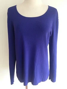 CHICO'S Design Pullover Sweater Bright Purple-Blue Size 0 - Picture 1 of 7