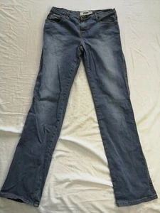 Moschino Women's Blue Denim Donna Peace Symbol Jeans Size 32 Used Condition - Picture 1 of 10