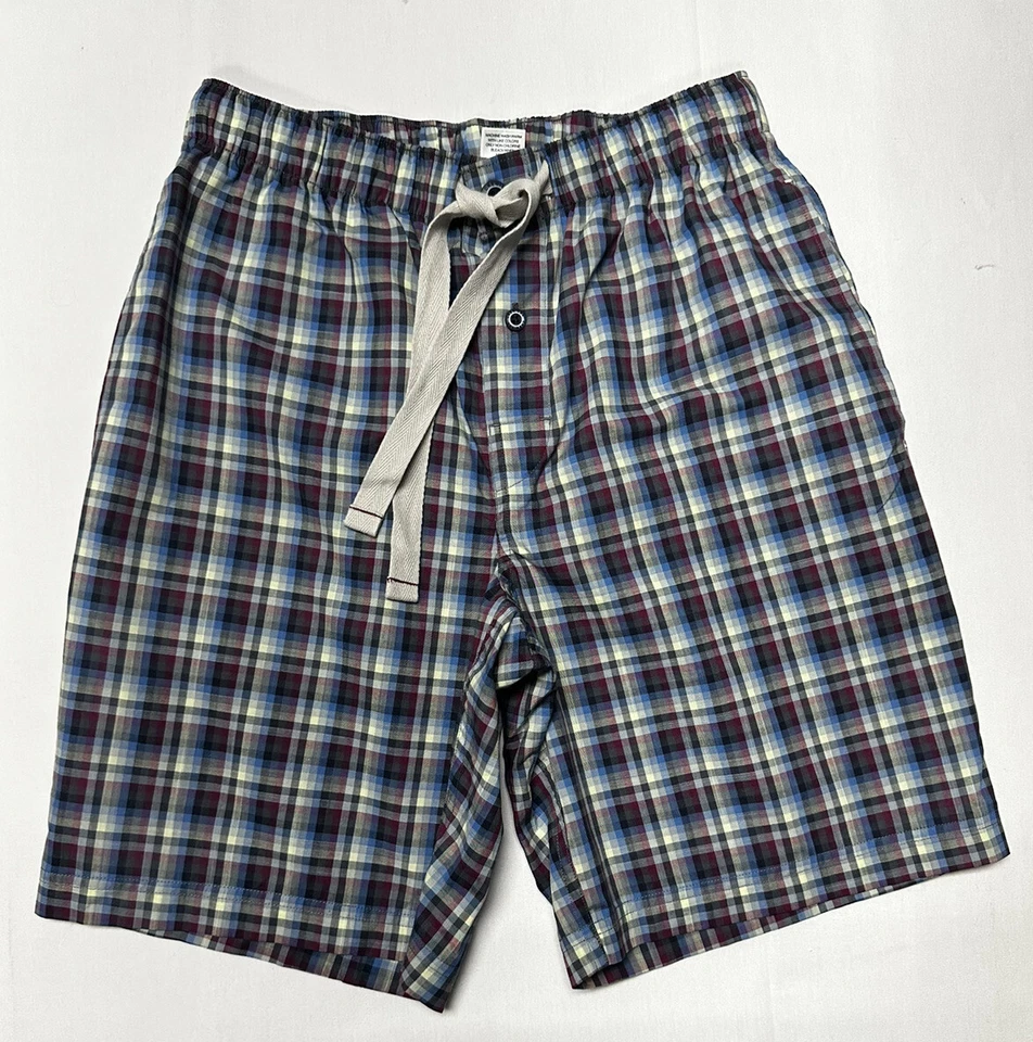 Pantalones Cortos de Pijama Cremieux Sleep Lounge Para Hombre Pequeños 100% Algodón House Check Rojo Foto 1 de 4