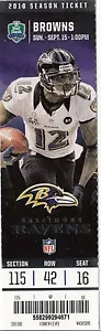 2013 Baltimore Ravens vs Cleveland Browns Billete Talón 9/15/13 Jacob Jones - Imagen 1 de 1