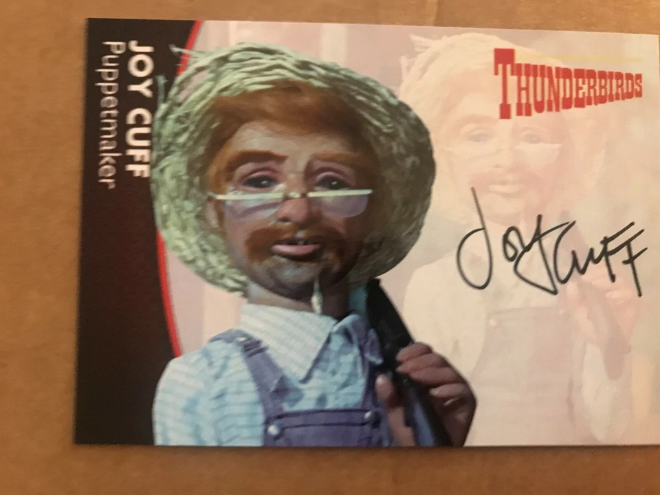 THUNDERBIRDS SERIES 2: AUTOGRAPH CARD: JOY CUFF - PUPPETMAKER JC1 - BLACK INK - Image 1 of 1