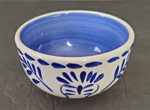 Talavera by Casa Cristina, 76152461 Blue & White Fruit/Desert Bowl 2" x 3 1/2" - Picture 1 of 6