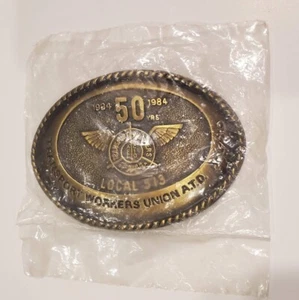 Transport Workers Union A.T.D. Local 513 AFL-CIO 1934 1984 50 years Belt Buckle - Picture 1 of 2