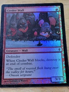Cinder Wall FOIL Red Common MAGIC THE GATHERING CARD 3/3 creature wall MTG - Picture 1 of 2