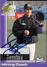 Tony Perezchica autographed baseball card 1997 Best #3 (Norwich Navigators)