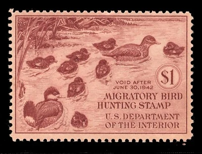 MOMEN: US STAMPS #RW8 DUCK MINT OG NH PF GRADED CERT VF-80 LOT #90105 - Image 1 of 3