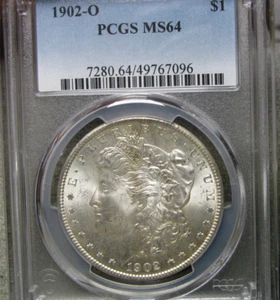 1902-O Morgan Dollar Silver ---- PCGS MS-64 Graded Coin ---- #845B - Picture 1 of 10