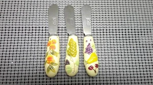 Lote de 3 cuchillos/esparcidores de mantequilla Jo!e Vivre Spread It On - Imagen 1 de 5