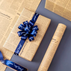 500x Papel de envolver de embalaje de ramo de regalo de vacaciones reciclado marrón Kraft - Imagen 1 de 12