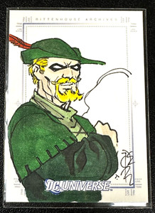 2007 DC Universe Sketch Card Green Arrow by Tone Rodriguez Rittenhouse Archives