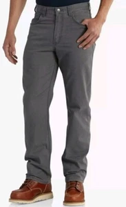 Pantalones de trabajo ligeros bicomponentes grises para hombre Carhartt 74533-33 talla 34x36  - Imagen 1 de 6