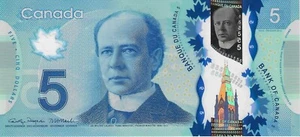 Banknote 2024 Canada $5 Five Dollar Polymer Prefix INT Macklem / Rogers UNC - Picture 1 of 2