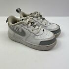 Nike Baby Boys Air Force 1 LV8 2 Sneakers White Gray CK0830-100 Lace Up 8C