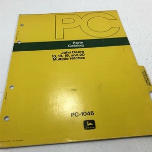 Genuine John Deere 16 18 19 20 Multiple Hitches Part Catalog PC-1046 Dealer 1973 - Picture 1 of 12