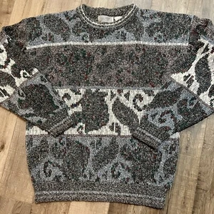 Vintage Method Multi Color Zig Zag Sweater Size L Coogi Style 90's Cosby Skiing - Picture 1 of 9