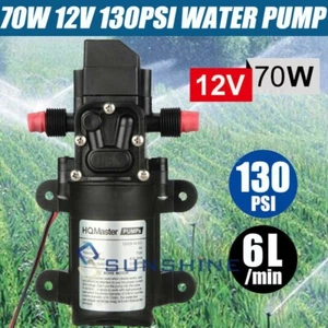 12V Self-Priming Pressurized Pump, 130PSI Water Transfer Diaphragm 1.6Gal/Min - Bild 1 von 12