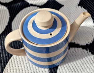 T.G. Green ' Original Cornish Blue Striped Teapot ' Church Gresley Ceramic *** - Picture 1 of 8
