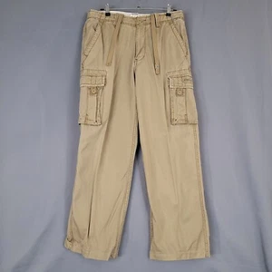 Aeropostale Men's Cargo Work Pants Mid Rise Regular Fit Straight Tan Size 34 - Picture 1 of 13